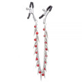 Зажимы на соски Lucky Bay Nipple play Chain Red Bell and Spike