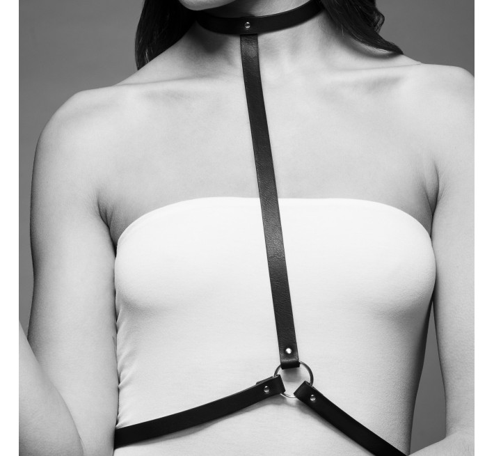 Портупея Bijoux Indiscrets MAZE - I Harness Brown, екошкіра, дуже стильна