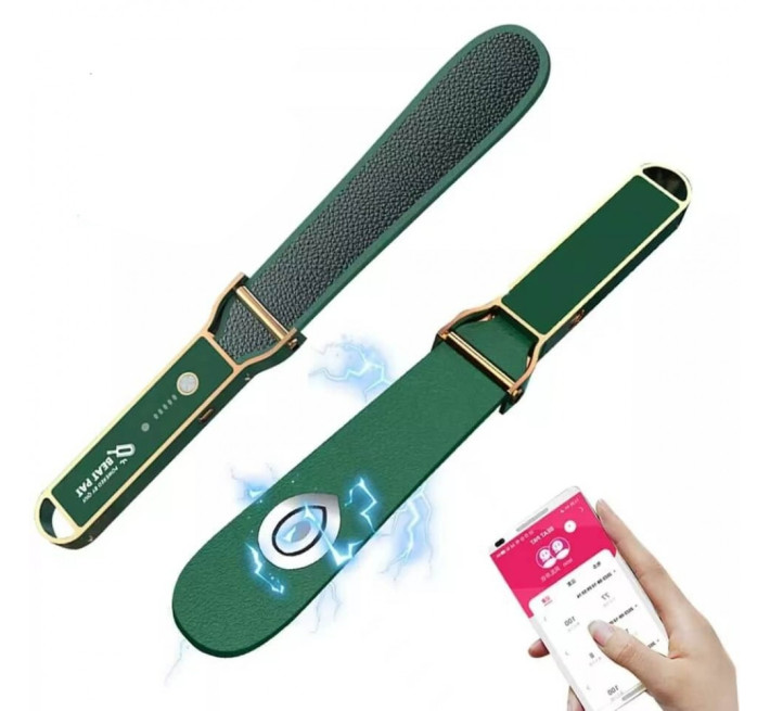 Паддл з електростимуляцією та додатком Lockink Qiui Smart Beat Pat, шкіряний, зелений