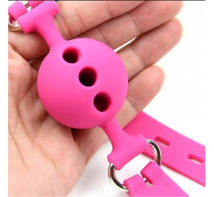 Кляп DS Fetish Mouth Silicone gag M pink