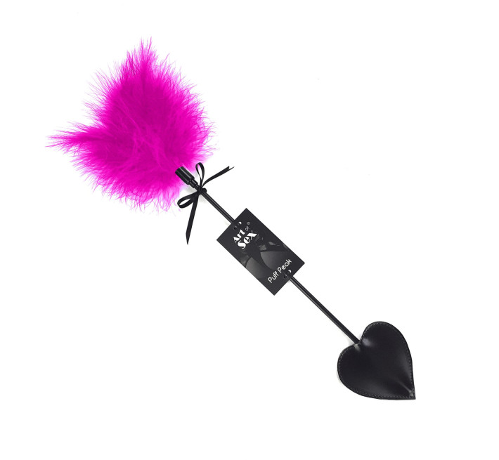 Щекоталка со шлепалкой Пика Art of Sex – Puff Peak, темно-розовая