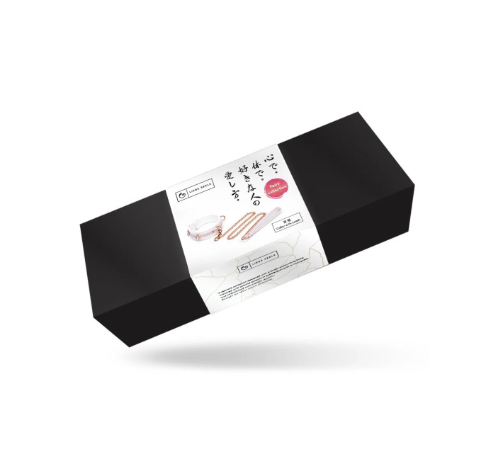 Нашийник з повідцем Liebe Seele White & Pink Fairy Goat Leather Collar