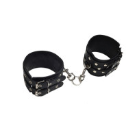 Кайдани на щиколотки sLash Leather Double Fix Leg Cuffs, Black