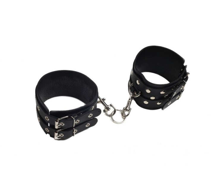 Кайдани на щиколотки sLash Leather Double Fix Leg Cuffs, Black