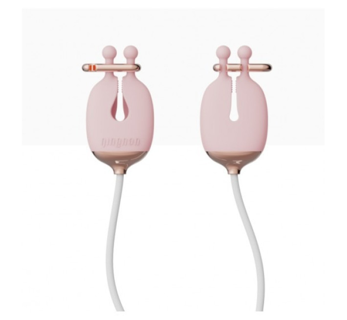 Зажимы для сосков с вибрацией Qingnan No.2 Vibrating Nipple Clamps Pink
