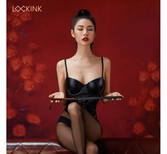 Паддл Lockink шкіряний чорно-червоний