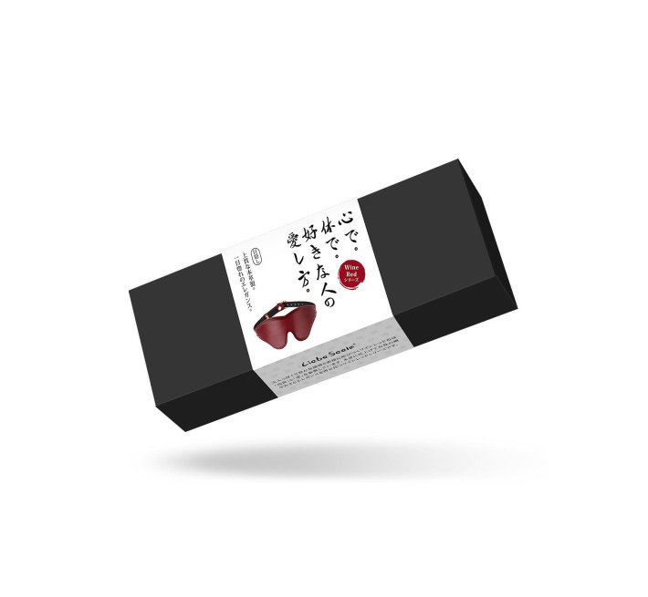Шкіряна маска на очі Liebe Seele Wine Red Blindfold