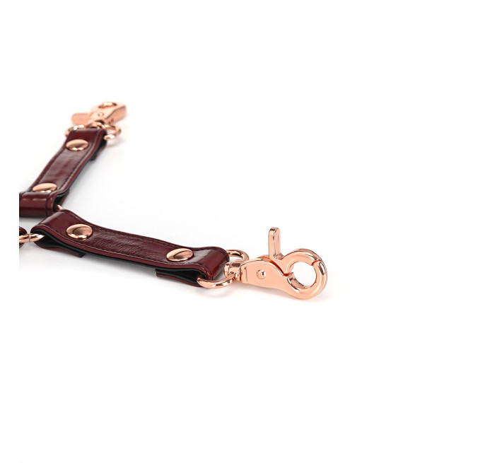 Шкіряна хрестовина Liebe Seele Wine Red Hogtie