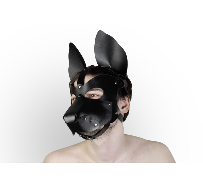 Шкіряна маска собаки 2в1 Feral Feelings, знімна морда