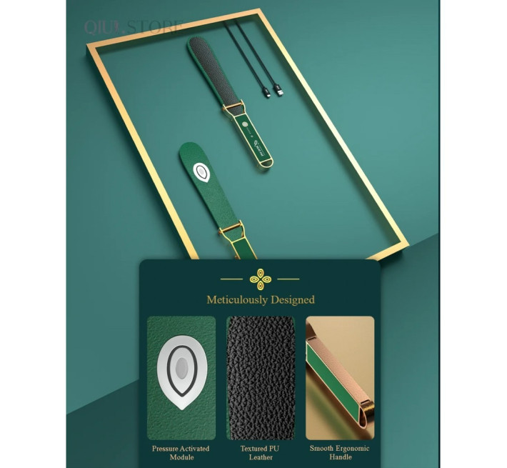 Паддл з електростимуляцією та додатком Lockink Qiui Smart Beat Pat, шкіряний, зелений