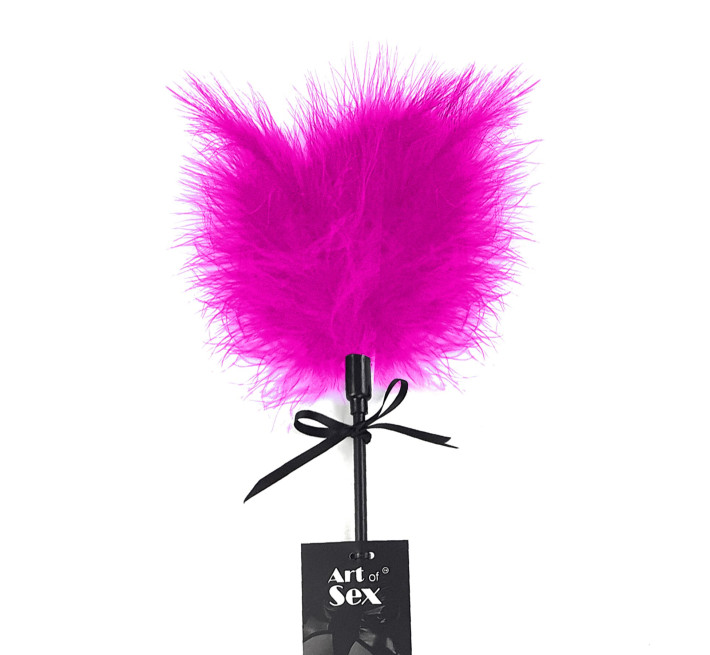 Щекоталка со шлепалкой Пика Art of Sex – Puff Peak, темно-розовая