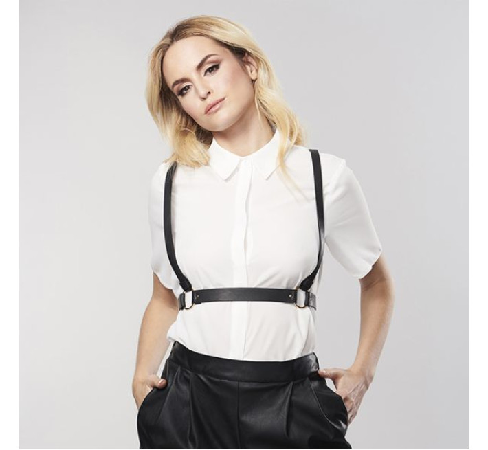 Портупея Bijoux Indiscrets MAZE X Harness Чорна