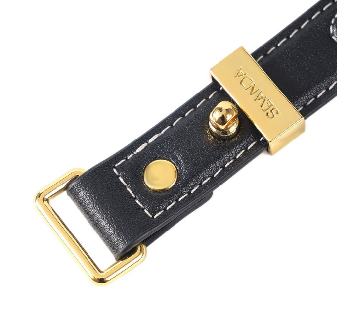 Повідець LOCKINK SEVANDA Love Heart Butterfly Leather Collar Set - Black