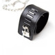 Система фіксації DS Fetish Neck collar and hogtie restraints with chain чорна