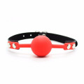 Кляп силиконовый DS Fetish Silicone ball gag metal accesso red