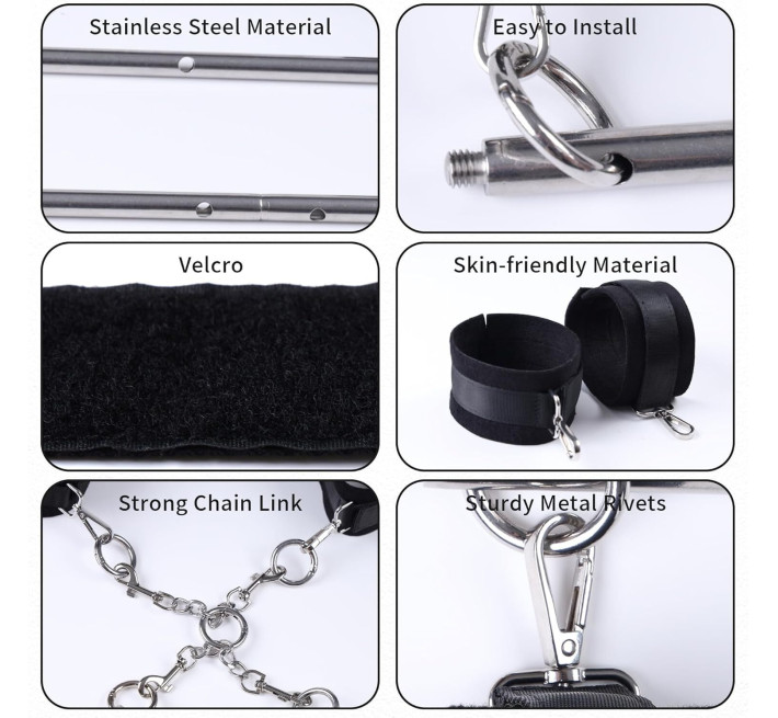 БДСМ-набір LOCKINK YEAHWOW Door Swing & Leg Spreader Bondage set