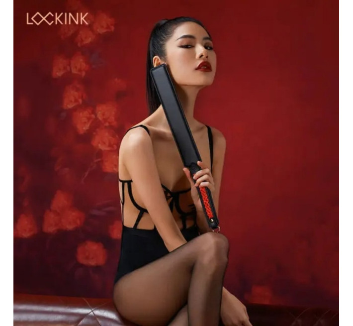 Паддл Lockink шкіряний чорно-червоний