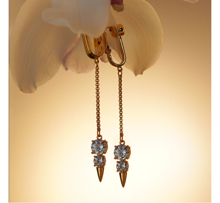 Украшения для клитора и половых губ UPKO Non-pierced Jewelry Snowman с горным хрусталем, золотистые