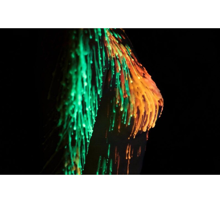 Свеча восковая Art of Sex size M 15 см низкотемпературная, люминесцентная Розовая