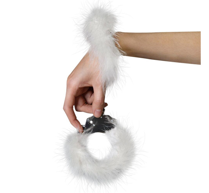 Наручники металеві Adrien Lastic Handcuffs Білі