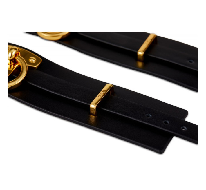 Наручники UPKO Handcuffs итальянская кожа, Черные