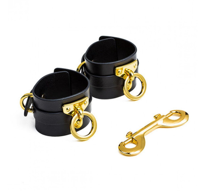 Наручники UPKO Handcuffs итальянская кожа, Черные