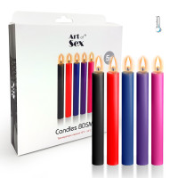 Набір свічок воскових Art of Sex Thin 10 см (5 шт), низькотемпературні, тонкі Набір свічок воскових Art of Sex Thin 10 см (5 шт), низькотемпературні, тонкі