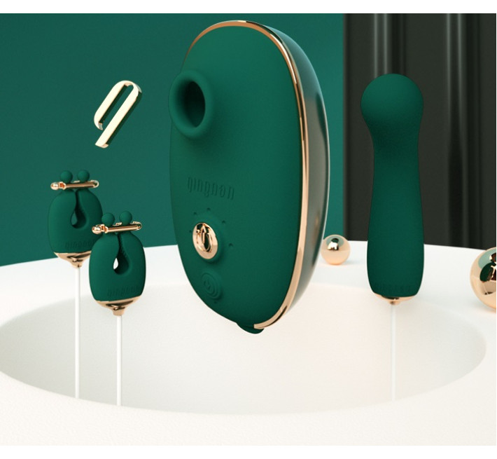 Зажимы для сосков с вибрацией Qingnan No.2 Vibrating Nipple Clamps Pink