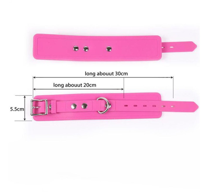 Силіконові наручники DS Fetish Silicone hand cuff pink