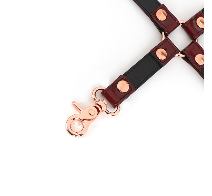 Шкіряна хрестовина Liebe Seele Wine Red Hogtie