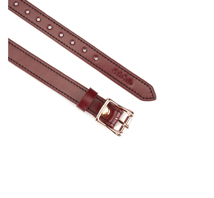 Шкіряна маска на очі Liebe Seele Wine Red Blindfold