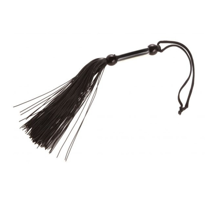 Флогер DS Fetish FLOGGER чорний, прозора ручка, 51 см