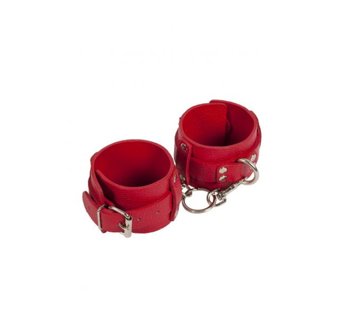 Наручники sLash Leather Dominant Hand Cuffs, Red