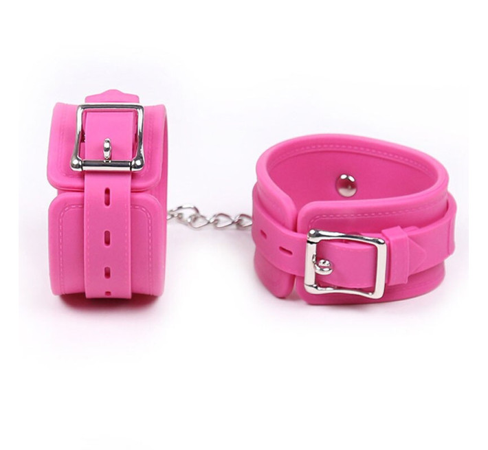 Силіконові наручники DS Fetish Silicone hand cuff pink