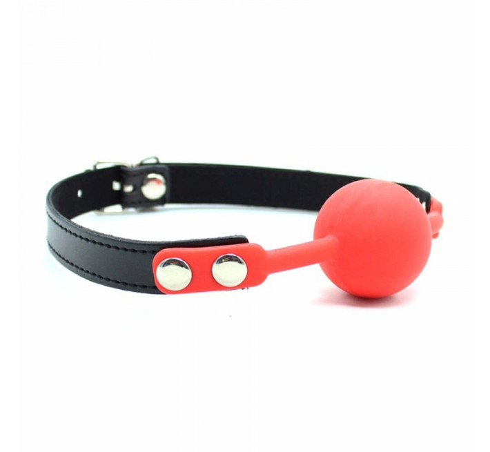 Кляп силиконовый DS Fetish Silicone ball gag metal accesso red