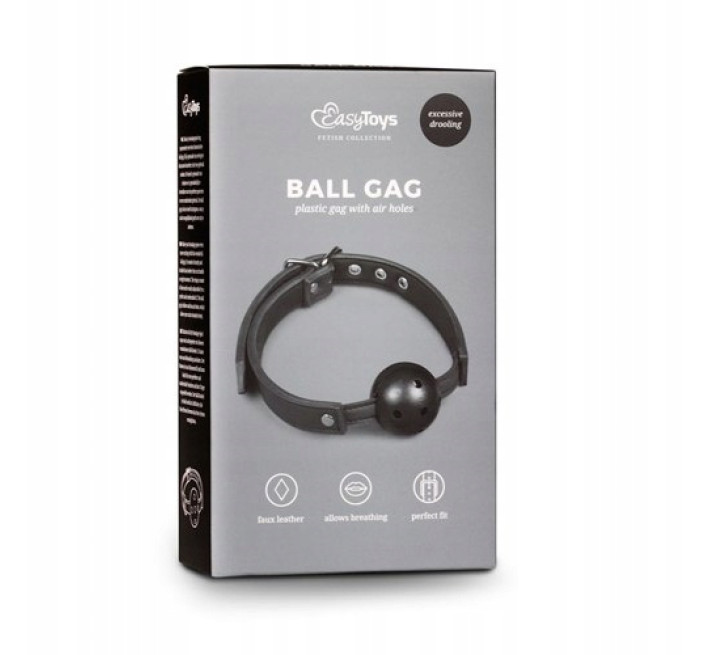 Кляп EasyToys Ball Gag With PVC Ball - Black