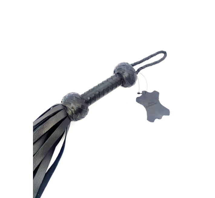 Флогер шкіра Ds Fetish Calf Leather Flogger Round Knotting, 45 см