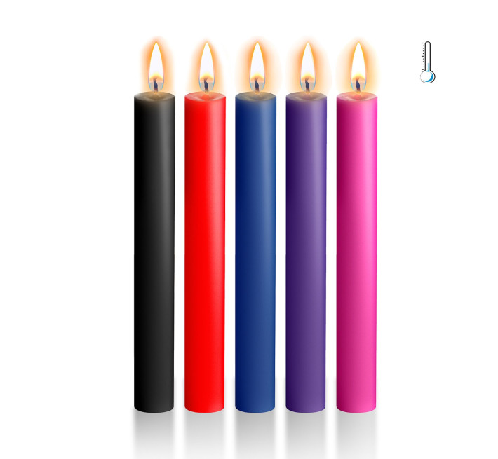 Набір свічок воскових Art of Sex Thin 10 см (5 шт), низькотемпературні, тонкі