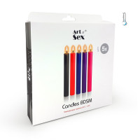 Набір свічок воскових Art of Sex Thin 10 см (5 шт), низькотемпературні, тонкі Набір свічок воскових Art of Sex Thin 10 см (5 шт), низькотемпературні, тонкі