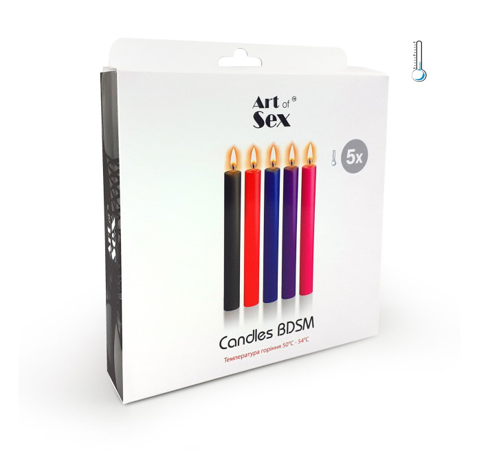 Набір свічок воскових Art of Sex Thin 10 см (5 шт), низькотемпературні, тонкі