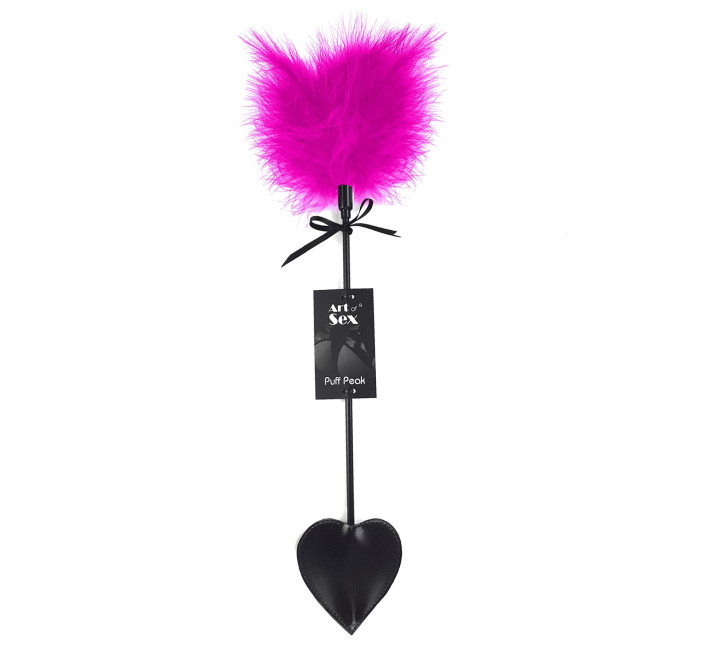 Щекоталка со шлепалкой Пика Art of Sex – Puff Peak, темно-розовая