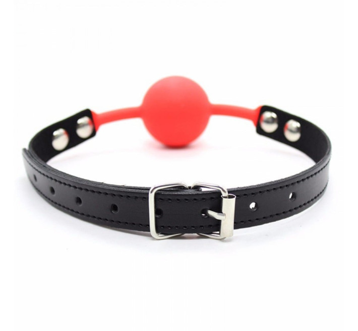 Кляп силиконовый DS Fetish Silicone ball gag metal accesso red