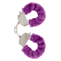 Наручники з хутром Toy Joy Furry fan cuffs Фіолетові