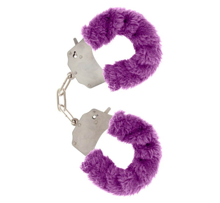 Наручники з хутром Toy Joy Furry fan cuffs Фіолетові