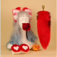 Набор Лисичка , 3 предмета (ушки, пестисы, анальный хвост) Lockink