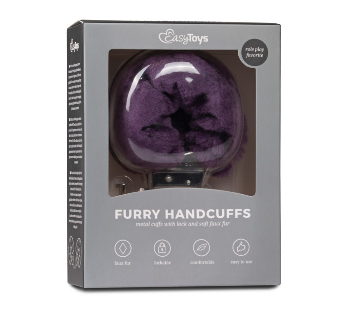 Наручники металеві з хутром EasyToys Purple