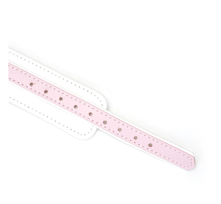 Нашийник з повідцем Liebe Seele White & Pink Fairy Goat Leather Collar