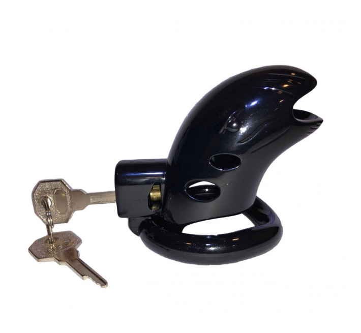 Пояс верности с тремя кольцами Loveshop Runye Chastity cage черный