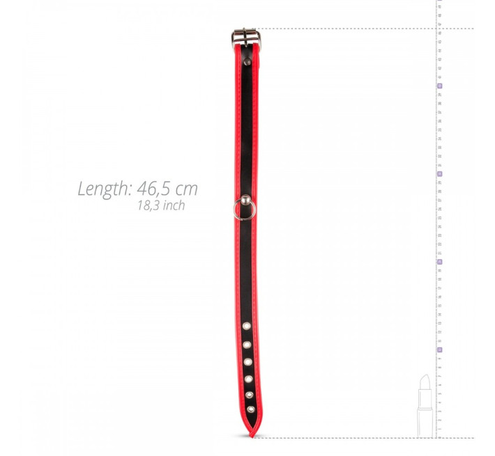 Ошейник с фиксатором Loveshop Whipped черно-красный