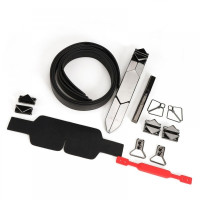 Набір БДСМ девайсів Lockink, натуральна шкіра та метал, чорний, 5 предметів Набір БДСМ девайсів Lockink, натуральна шкіра та метал, чорний, 5 предметів